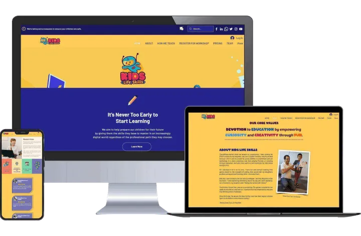Kids Life Skills, EdTech Platform, view 2