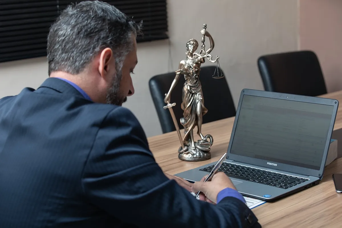 A lawyer working from a structured matter workspace